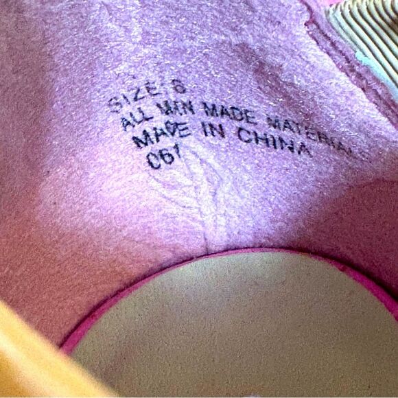 Madden Girl Cork Wedge Sandals Patton Leather Tan Strap Hot Pink Women’s 8. - Picture 5 of 7